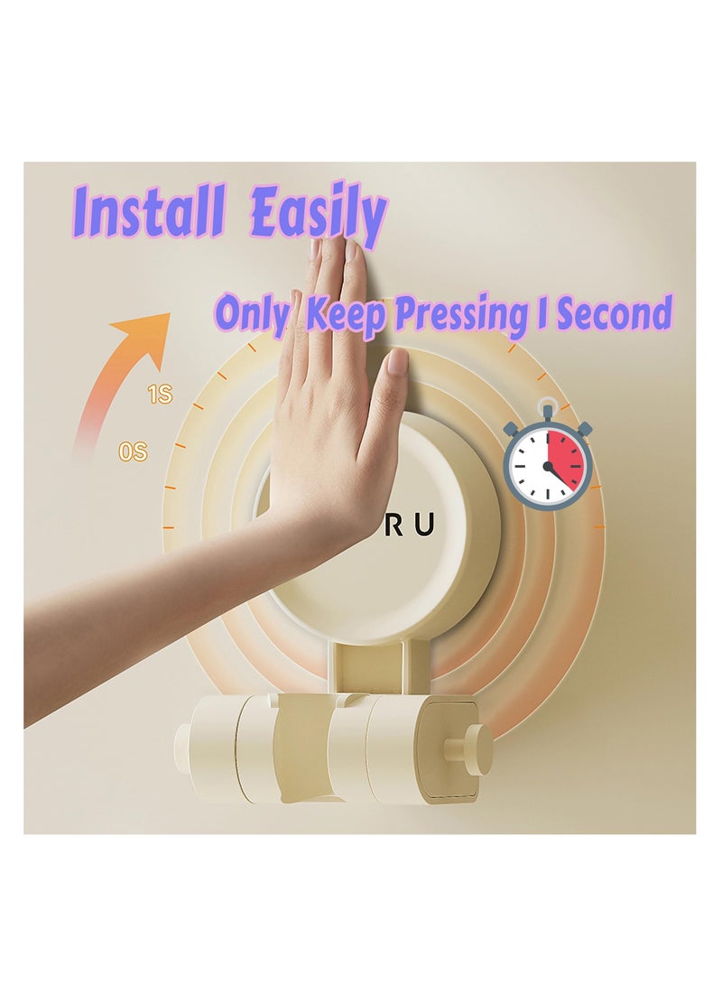 SYOSI حامل رأس الدش بالشفط الهوائي، أداة مفيدة، قابلة للتعديل والتنقل، منزلية. جهاز منزلي، حمام، أداة. مجموعة مستلزمات منزلية، مصنوعة من مواد ABS، لا حاجة للحفر. - Image 3