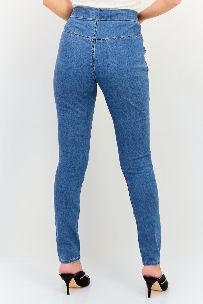 ONLY Jdy By Only Women Skinny Fit Solid Stretchable Jeans, Light Blue - Image 3