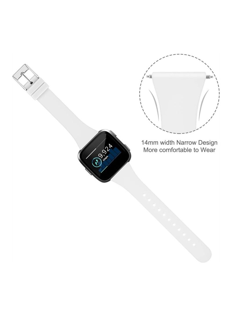 SYOSI Sport Bands Compatible with Fitbit Versa 2, Fitbit Versa, Versa Lite, Versa SE, Classic Soft Silicone Replacement Smartwatch Wristbands for Fitbit Versa Smart Watch Women Men (6 Pack, Small) - Image 4