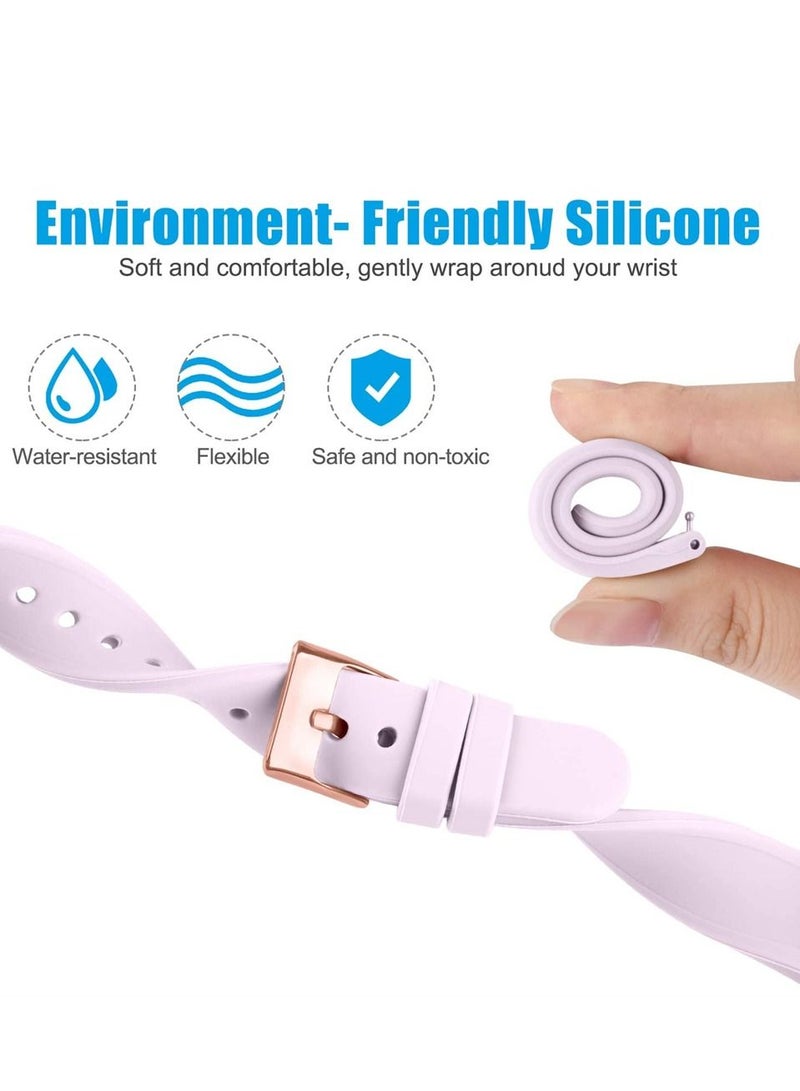 SYOSI Sport Bands Compatible with Fitbit Versa 2, Fitbit Versa, Versa Lite, Versa SE, Classic Soft Silicone Replacement Smartwatch Wristbands for Fitbit Versa Smart Watch Women Men (6 Pack, Small) - Image 3