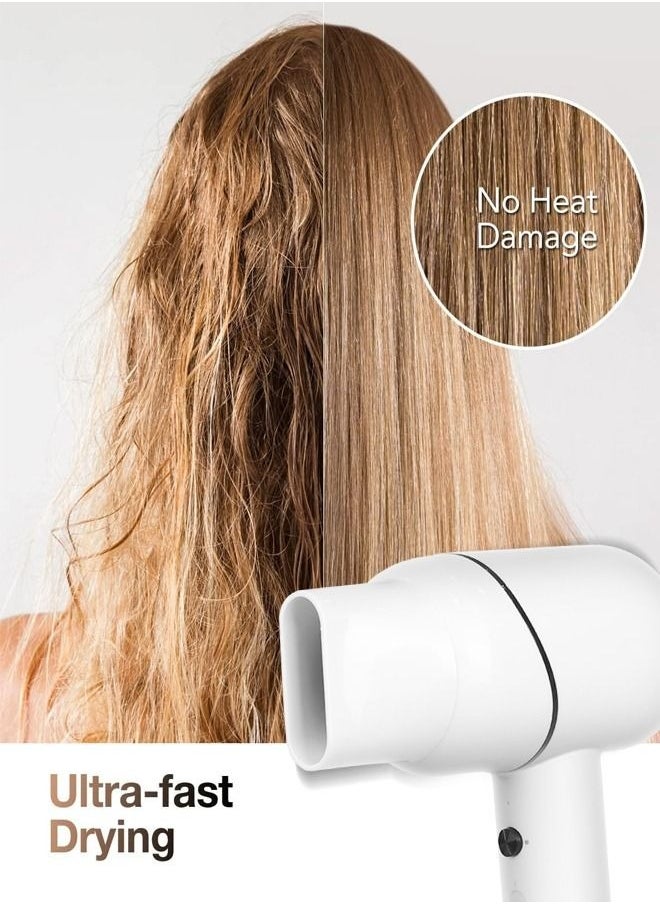 Hair-friendly Constant Temperature Low-noise Hair Dryer White