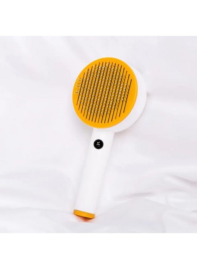 بت فرشاة أوج سليكر للكلاب والجراء والقطط والأرانب، مشط العناية بالحيوانات الأليفة مع زر ضغط، فرشاة إزالة شعر الحيوانات الأليفة، أداة تدليك الحيوانات الأليفة - Image 1