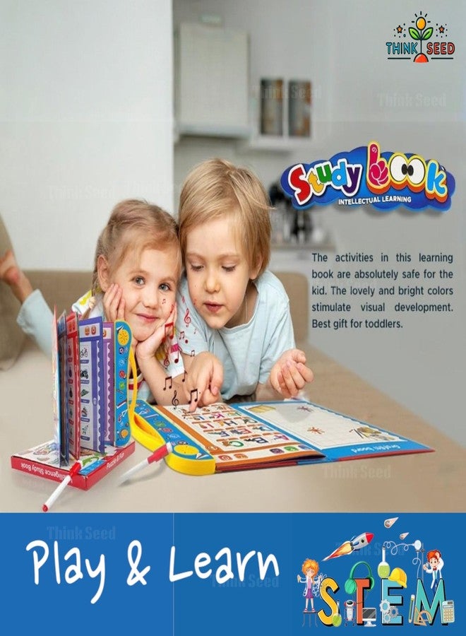 Think Seed | Smart Study Intelligence Book for Kids | Fun Musical Learning Toy with ABCs, Numbers, Shapes & Sounds | Creative Educational Gift for Ages 2 3 4 5 6 7 8 - Image 5
