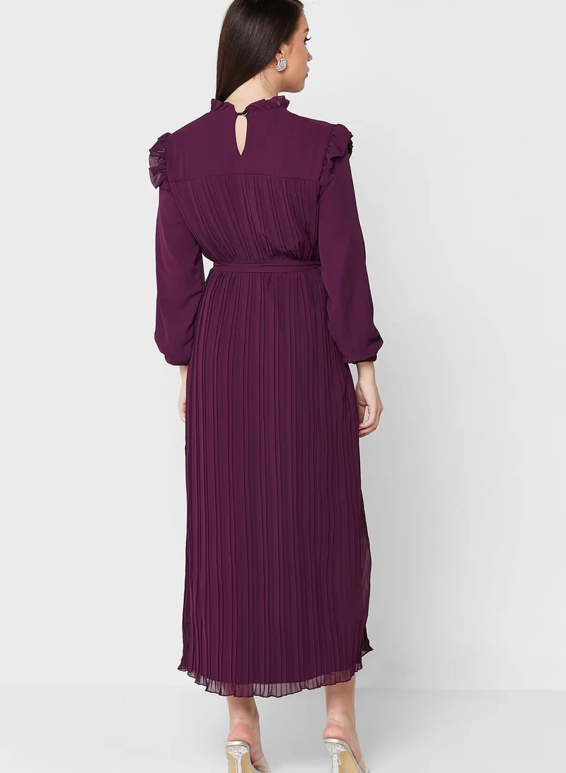 Khizana Pleated Shift Dress