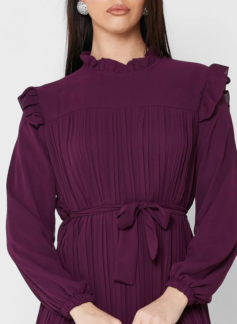 Khizana Pleated Shift Dress