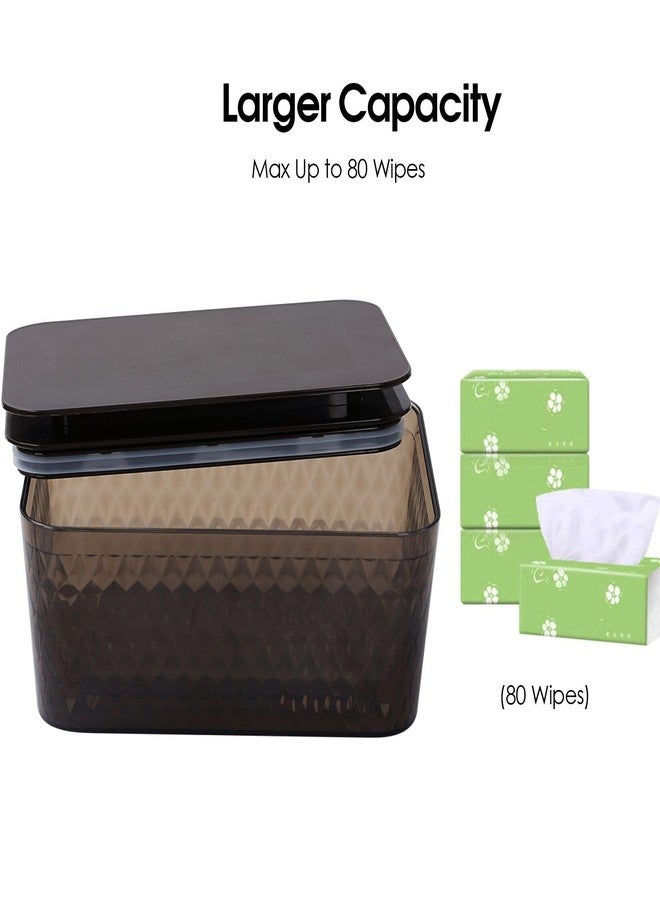 HSWT 2 Pack Baby Wipes Dispenser Wipe Holder - Larger Capacity Wet Wipe Dispenser Box Wipes Container for Bathroom Keep Wipes Moist and Fresh - Image 3