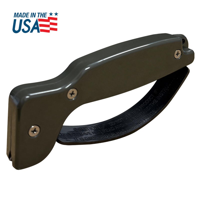 AccuSharp Knife Sharpener, Ergonomic Comfortable Handle, Compact & Easy to Use, Restore and Hone Straight & Serrated Knives, OD Green - Image 2