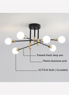 Modern Industrial Pendant Lamp Magic Bean Iron Ceiling Light Black+Gold, 6 Heads, Without Bulb - pzsku/ZA8CEC7C60DD6DEFEBA71Z/45/_/1730289104/c10db5d5-c556-491b-abd5-06392bece346