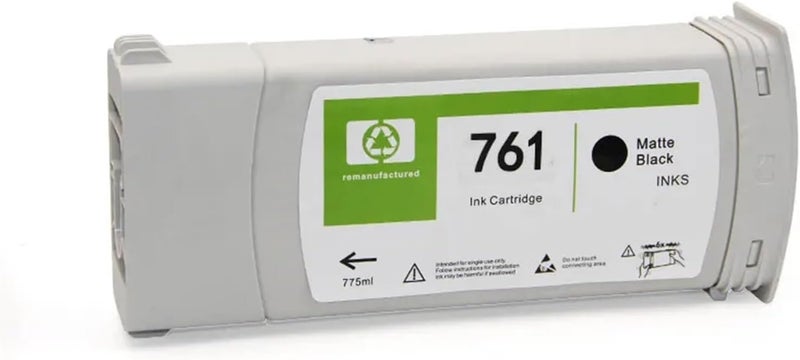 Compatible for HP DesignJet T7100 T7200 761 Pigment Ink Cartridge(Matte Black) - Image 1