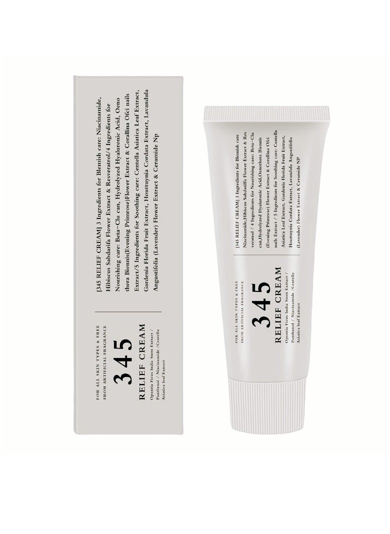 Dr. Dr.Althea 345 Relief Cream Daily Face Moisturizer Blemish Relief Care Soothing Recovery & Moisture with Niacinamide, Panthenol Korean Vegan Skincare for All Skin Types 1.7 Fl Oz. 50ml  - Image 1