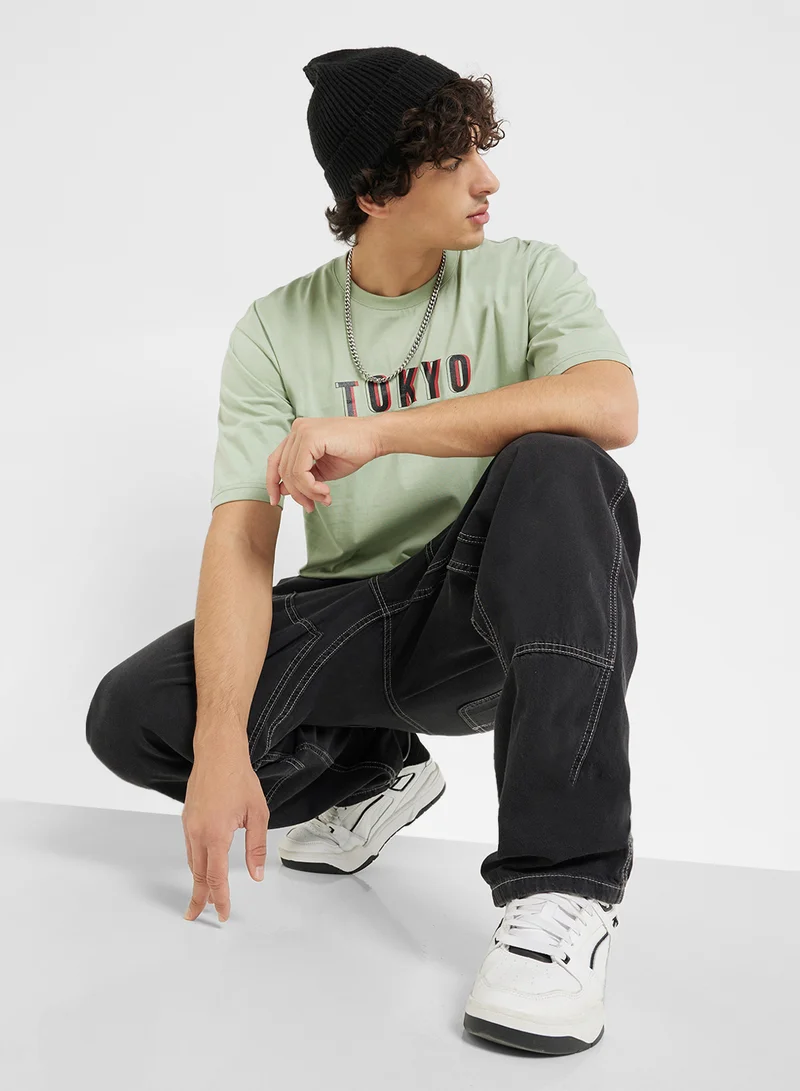 Seventy Five Printed Crew Neck T-Shirt