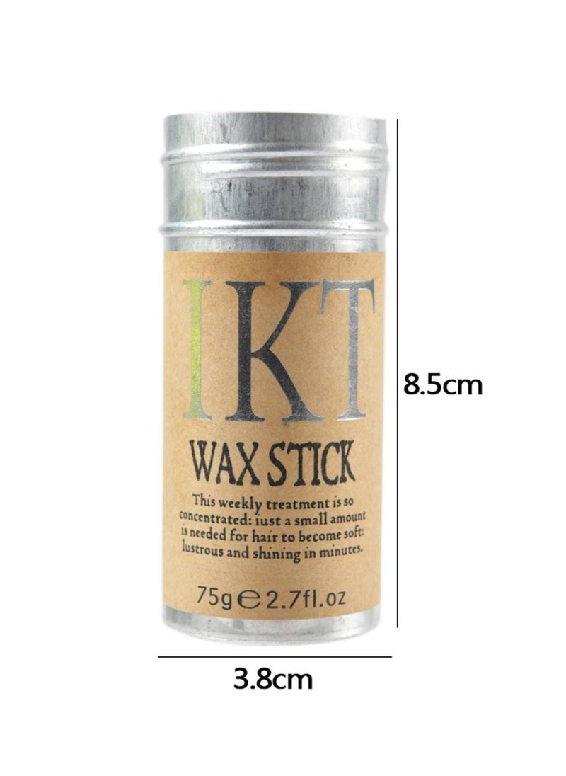 IKT - Hair Wax Stick 75g with Edge Control Brush Hair Slick Stick Wax Stick for Hair Bristle Brush for Flyaways Teasing Brush for Hair Styling for Baby Hair and Edge Anti Frizz Hair - Image 1