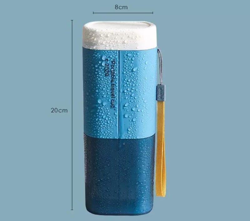 DCELLA Stylish Portable Travel Friendly Toothbrush Double Storage Box Container Plastic Toothbrush Holder (Blue, Pack of 1) - Image 2