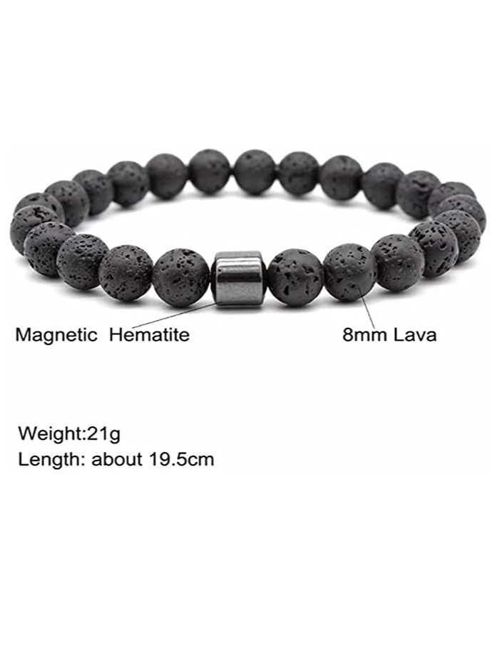 Lava Stone Beaded Bracelet - Image 2