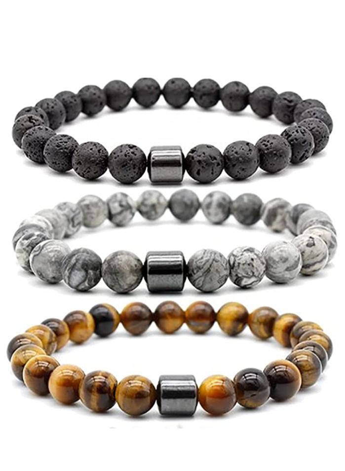 Lava Stone Beaded Bracelet - Image 3