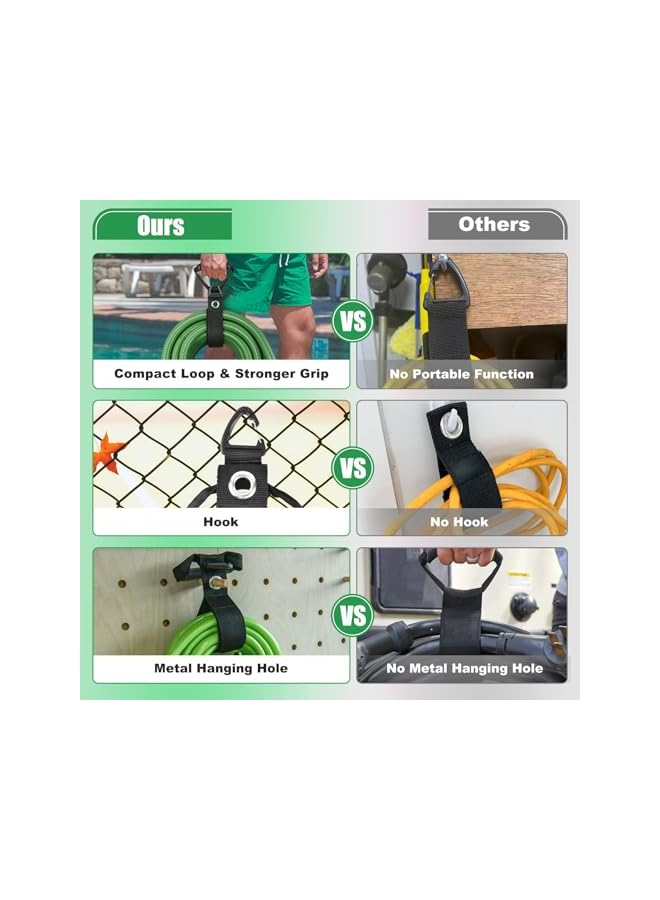 Green Tiger Heavy Duty Storage Straps for Cables, Storage Straps 3 in 1 Multifunction, Hoses and Ropes, Extension Cord Organizer with Handle for Pool Hoses, Garden Hoses, Cords, Boat and Cables, 4PCS-28'' + 22'' - Image 2