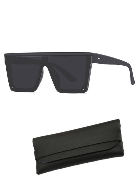 Oversized Square Trendy Sunglasses Womens Mens Futuristic Flat Top Visor Shades,UV400 Protection Sun Glasses,Fashion Anti-Glare Glasses for Men Driving, Fishing, Golfing, Traveling