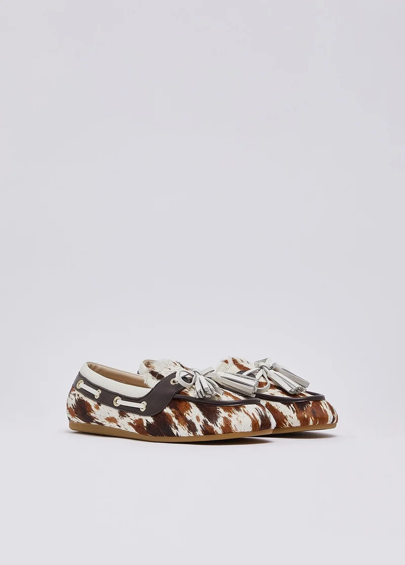 ليو جو Pony Hair Loafers