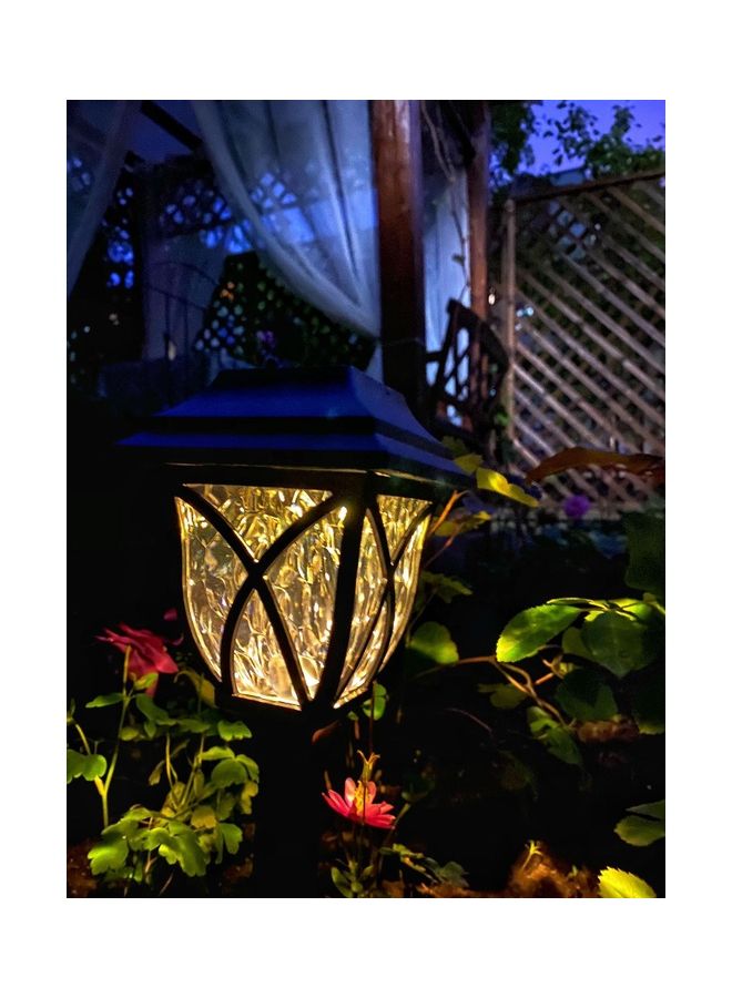 NIBEMINENT 2-Piece Solar Energy Lamp Set White 10x10x44cm