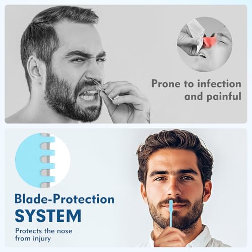 CNTVO 10 Pcs Nasal Hair Cutter, 2-in-1 Double Sided Nose Hair Trimmer, 360° Rotating Manual Nose Hair Trimmer for Men and Women, Portable Professional Nasal Remover for Home Travel Essentials - Image 5