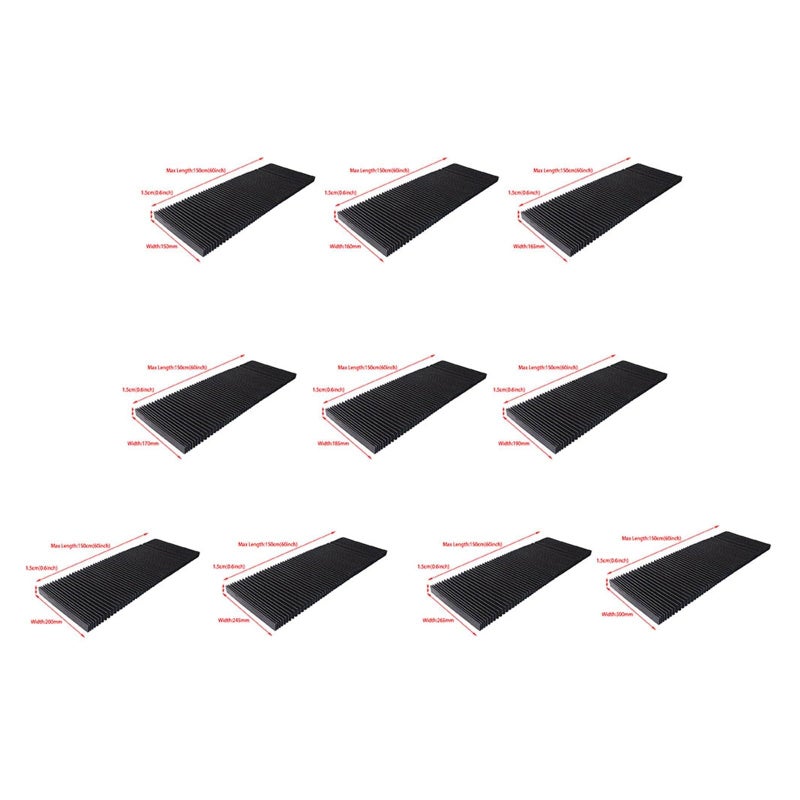 150mm Black Flexible Dust Cover For CNC Milling Machine Guide Rail Tool Protection - Image 4