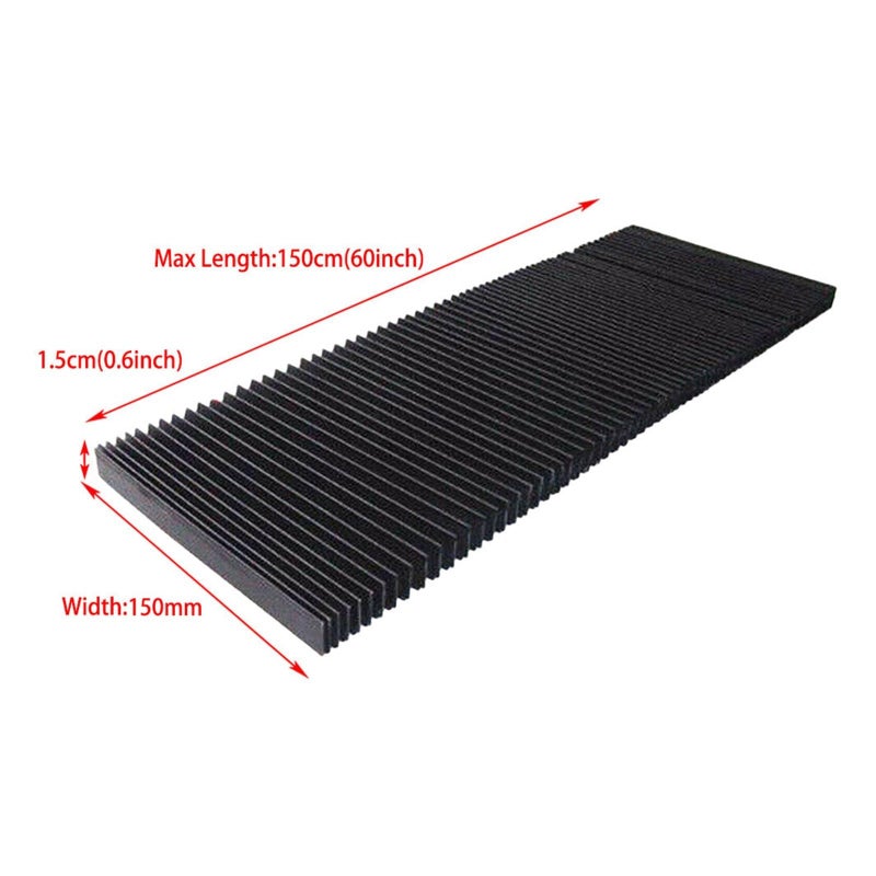 150mm Black Flexible Dust Cover For CNC Milling Machine Guide Rail Tool Protection - Image 3