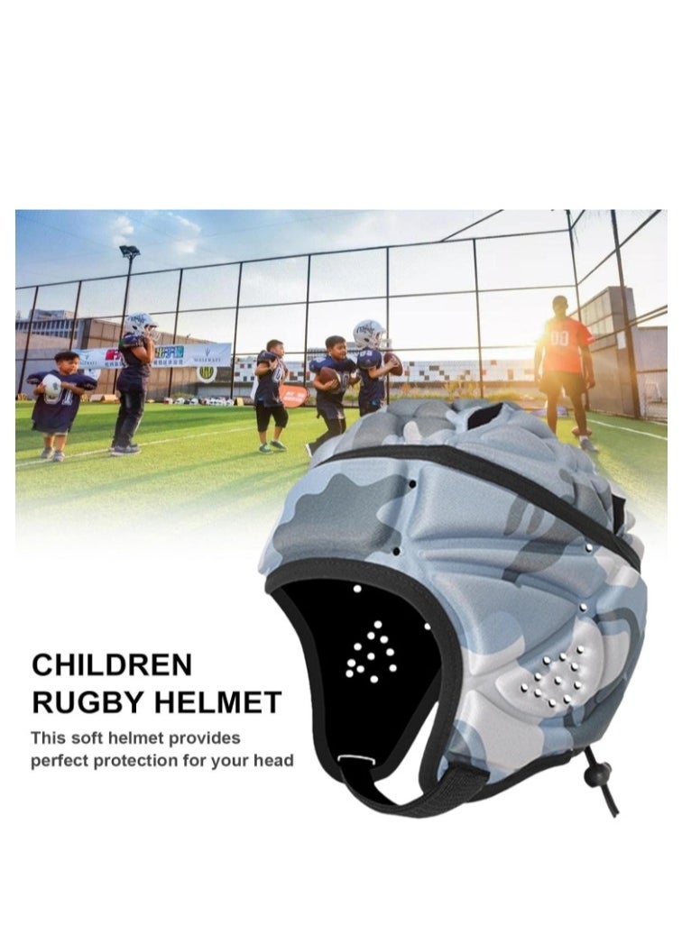 OASIS-TH - Rugby Headguards, Soft Football Helmet Football Rugby Goalkeeper Helmet Scrum Cap Soft Shell Helmet Soccer Headgear Head Protection Special Needs Protection for Youth - Image 1