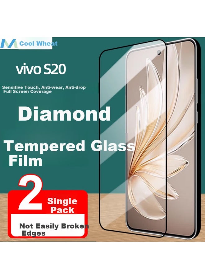Maikuqi Tempered Glass Screen Protector For Vivo S20 And Vivo S30, Full Coverage High Definition Anti-fingerprint Glass Film - 2 Pack - Image 1