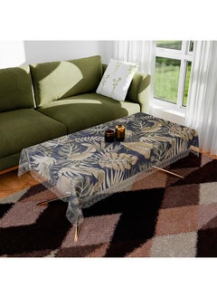 Kuber Industries Kuber Industries Center Table Cover | PVC Table Cloth Cover | 4 Seater Table Cloth | Green Leaf Table Cover | Table Protector | Table Cover for Center Table | 40x60 Inch | CTC | Black  - Image 1