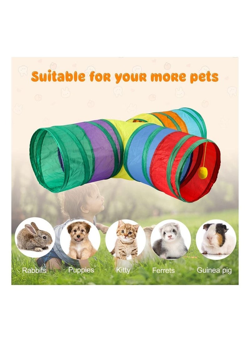 نفق نشاط قابل للطي 3 طرق للاختباء للحيوانات الصغيرة - Image 1