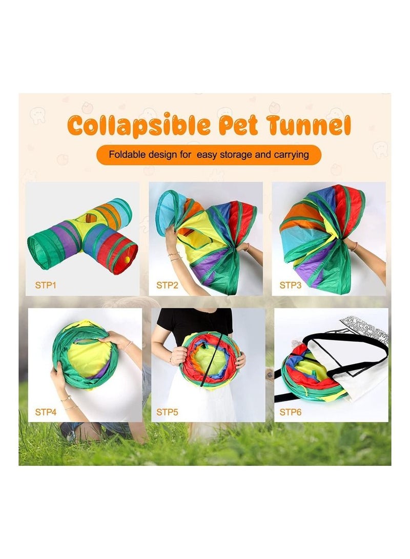 نفق نشاط قابل للطي 3 طرق للاختباء للحيوانات الصغيرة - Image 4