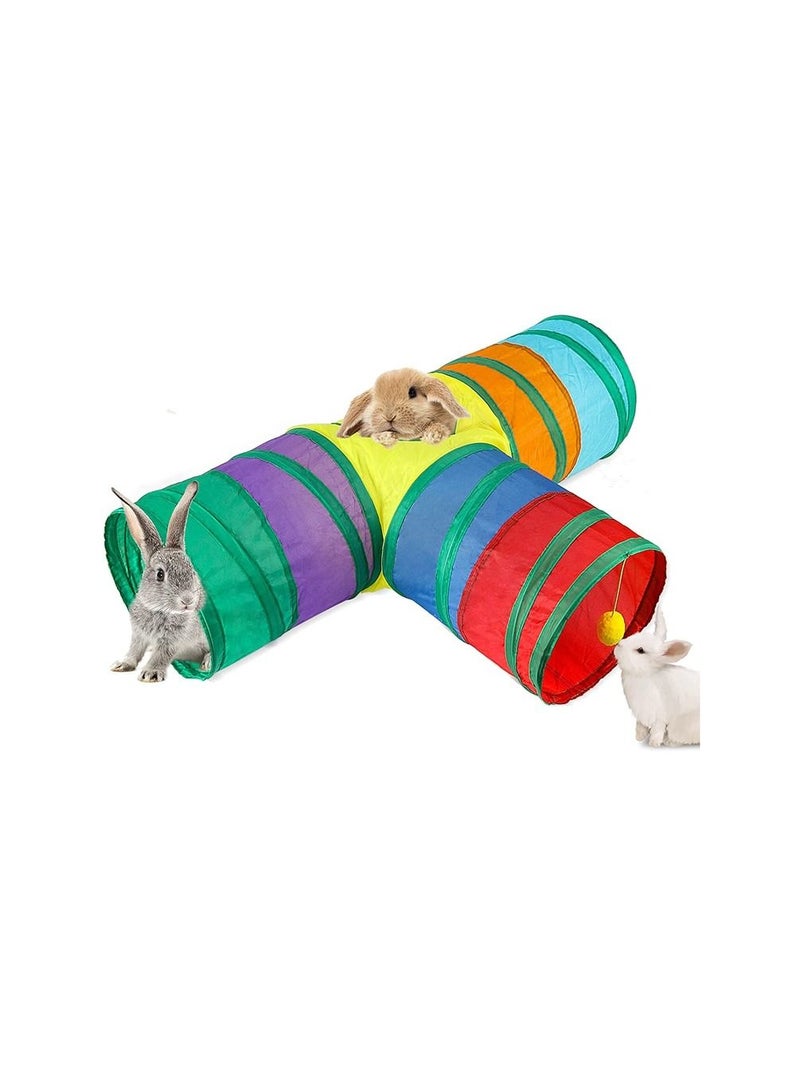 نفق نشاط قابل للطي 3 طرق للاختباء للحيوانات الصغيرة - Image 2