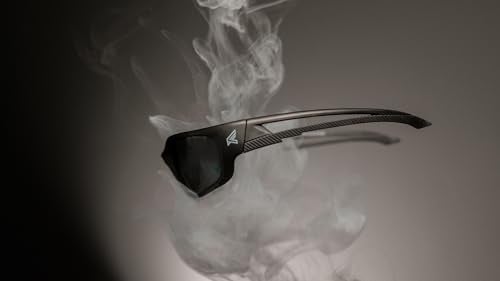 Edge نظارات أمان Edge SK-XL111 Kazbek XL المحيطة، مضادة للخدش، غير قابلة للانزلاق، UV 400، من الدرجة العسكرية، متوافقة مع ANSI/ISEA و MCEPS، تناسب XL واسع، إطار أسود/عدسة شفافة - Image 5