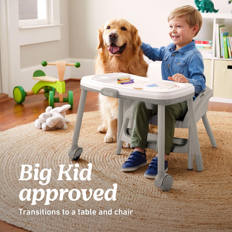 Graco Table2Table LX 6-in-1 Highchair, Willow with Infant Head Support & One-Hand Removable Tray - Image 3