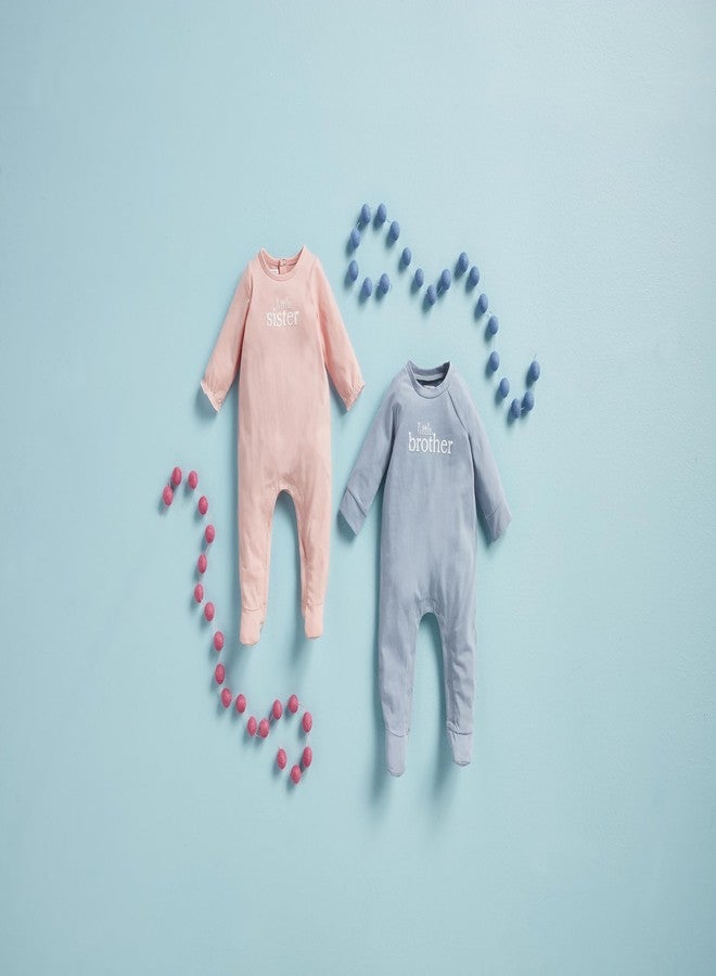 Mud Pie Baby Brother Sleeper, 0-3M Blue - Image 2