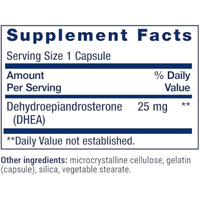 Life Extension DHEA 25 mg – Supplement for Hormone Balance, Immune Support, Sexual Health, Bone & Cardiovascular Health and Anti-Aging and Mood Support – Gluten-Free, Non-GMO – 100 Capsules - Image 3