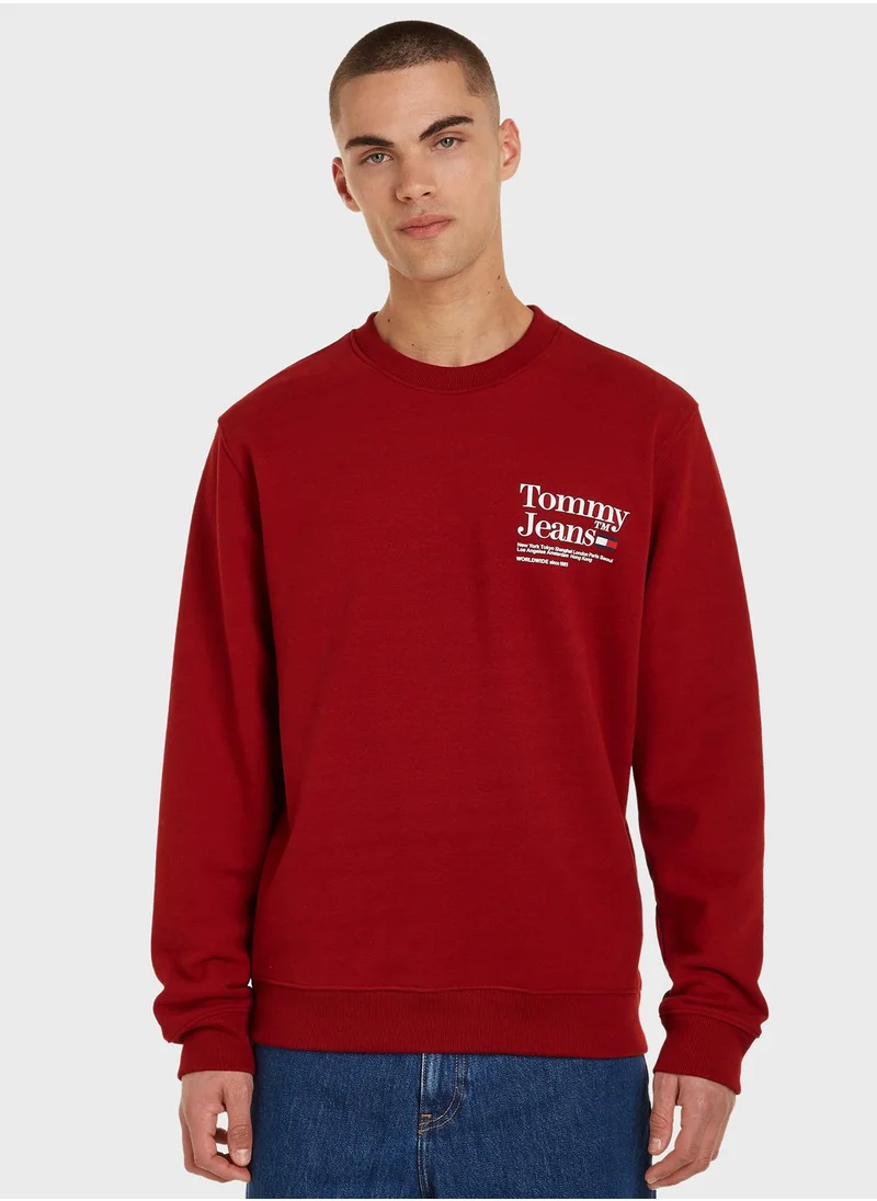 TOMMY JEANS Text Print Modern Sweatshirt
