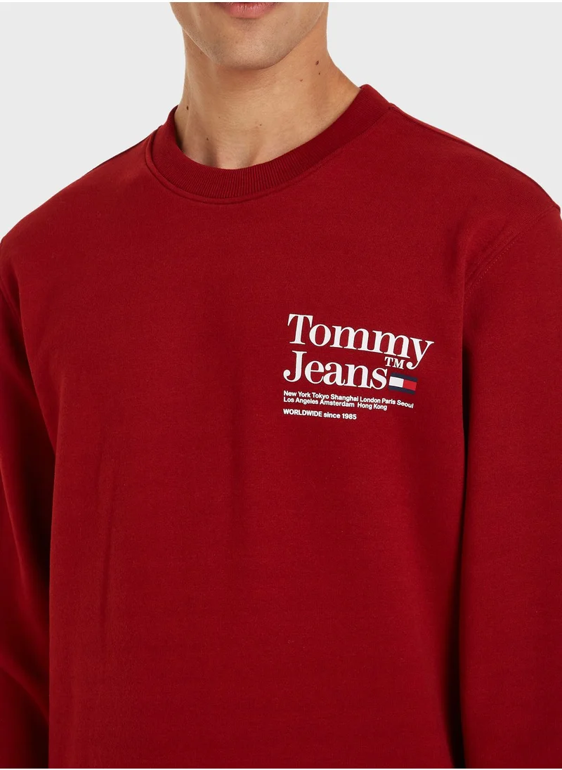 TOMMY JEANS Text Print Modern Sweatshirt