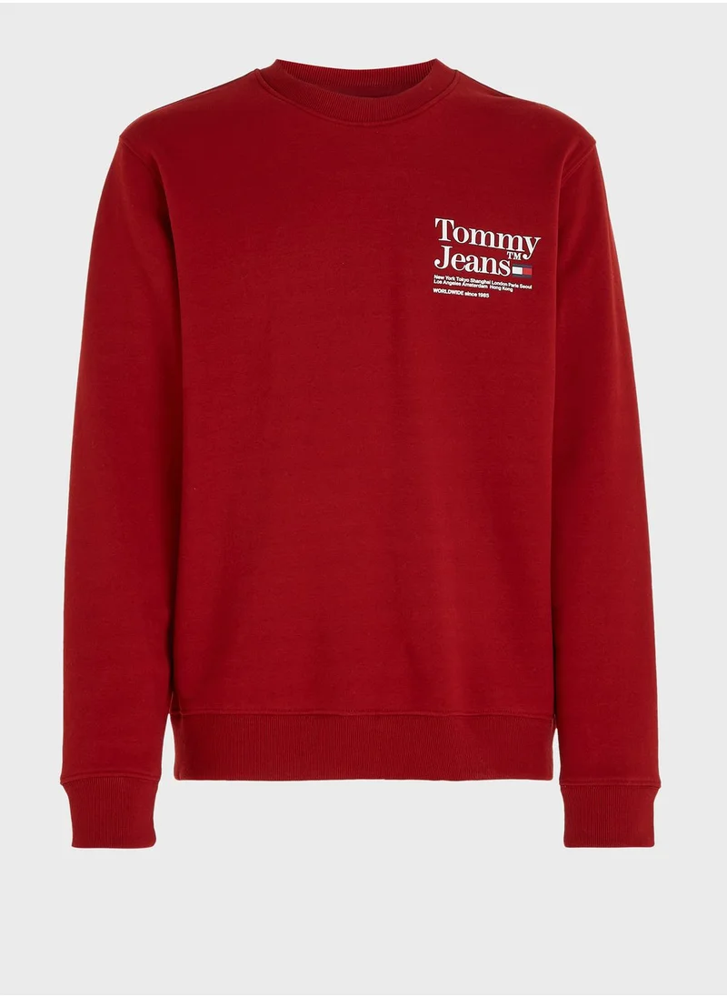 TOMMY JEANS Text Print Modern Sweatshirt