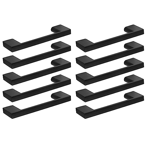 Design House 10Pack Caster Cabinet Pulls 3Inch 76mm Center to Center Drawer Pulls Matte Black Cabinet Handles Design House - Image 1