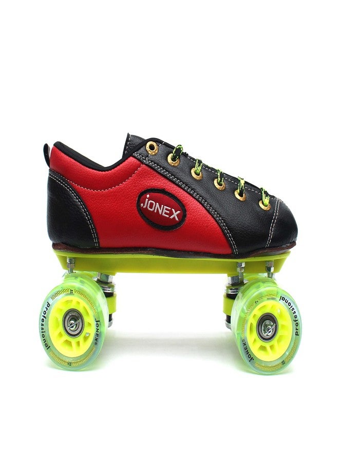 Jonex JJ Jonex Shoe Skates, Shoe Skates for Kids, Fix Body Shoe Skates (3 UK/Ind, Black Red- Professional) - Image 3