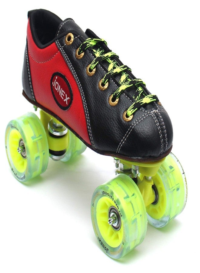 Jonex JJ Jonex Shoe Skates, Shoe Skates for Kids, Fix Body Shoe Skates (3 UK/Ind, Black Red- Professional) - Image 2