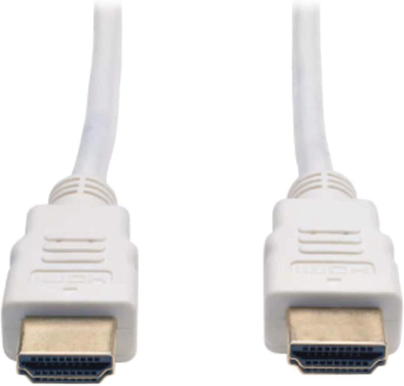 كابل HDMI عالي السرعة من Tripp Lite، دقة 4K x 2K فائقة، فيديو رقمي مع صوت (ذكر/ذكر)، لون أبيض، طول 6 أقدام (P568-006-WH)