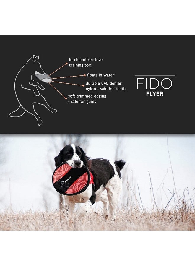 EzyDog Fido Flyer Dog Disc Frisbee Toy - Heavy Duty Nylon-Reinforced Webbing for Durability - Lightweight and Perfect for Fetching, Running and Exercise - Designed for Small, Medium and Large Dogs - Image 3