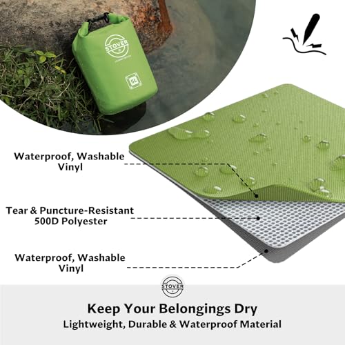 STOVER 5/10/25/30/40/55L Waterproof Dry Bag, Small Lightweight Roll Top Dry Bag Backpack w/Waterproof Phone Case, Kayaking, Travel, Hiking, Fishing, Tubing, Camping, the Beach, Men/Women (Green) - Image 2