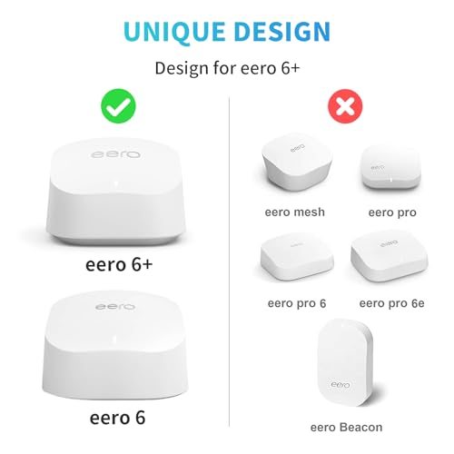 sootozy 3Pack Wall Mount Holder for eero 6 Plus 6+ and eero 6 Router Mesh Wi-Fi System,Wall Mount Stand Bracket for eero 6 Plus and eero 6 tri-Band Mesh,Wall Bracket for eero 6+ Extender Router Wire Organizer - Image 2