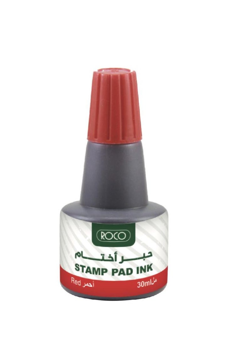 ROCO Stamp Pad Ink Refill Red 30.00 ml - Image 1