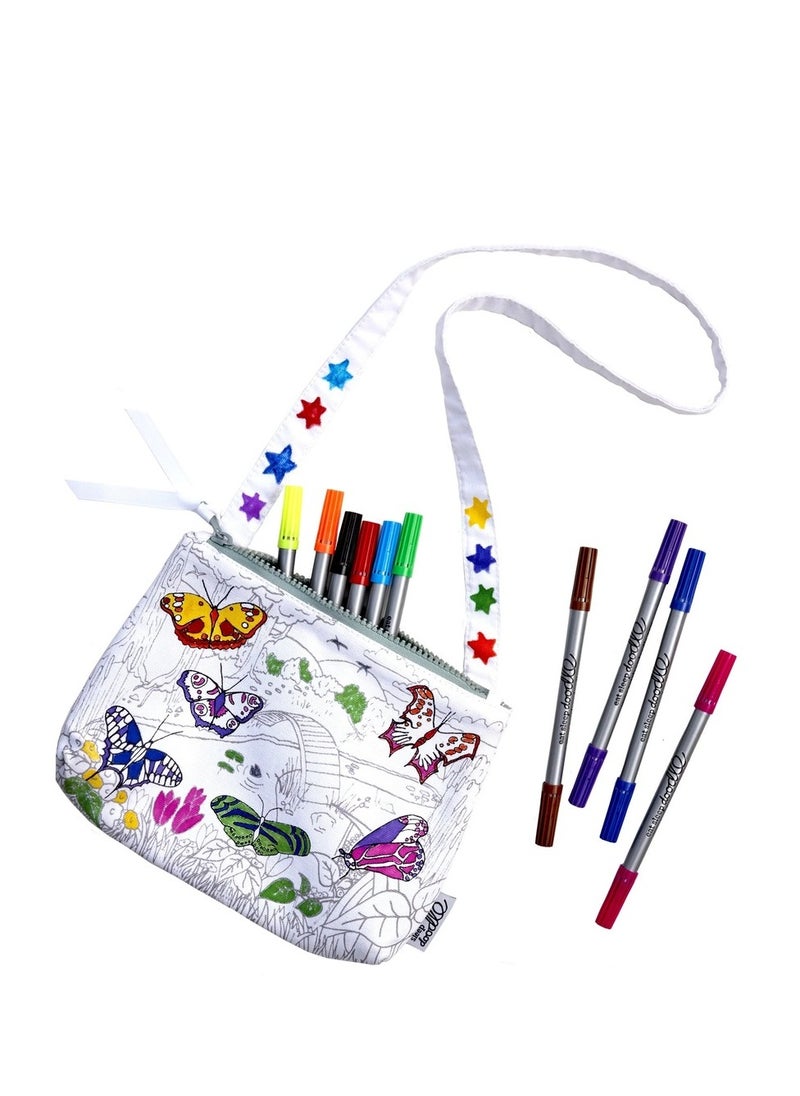 eatsleepdoodle Coloring Crossbody Bag, Butterfly  - Image 2