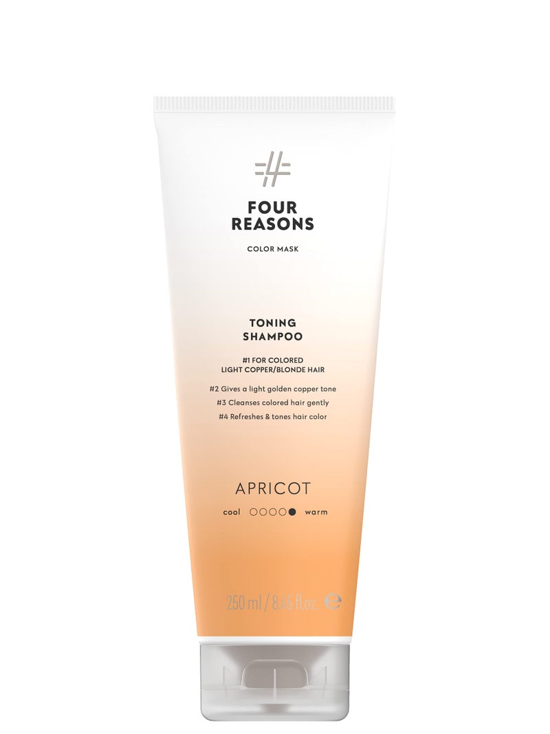 FOUR REASONS Color Depositing Shampoo for Color Treated Hair Apricot Golden Copper  Sulfate Free Vegan 85 Fl Oz