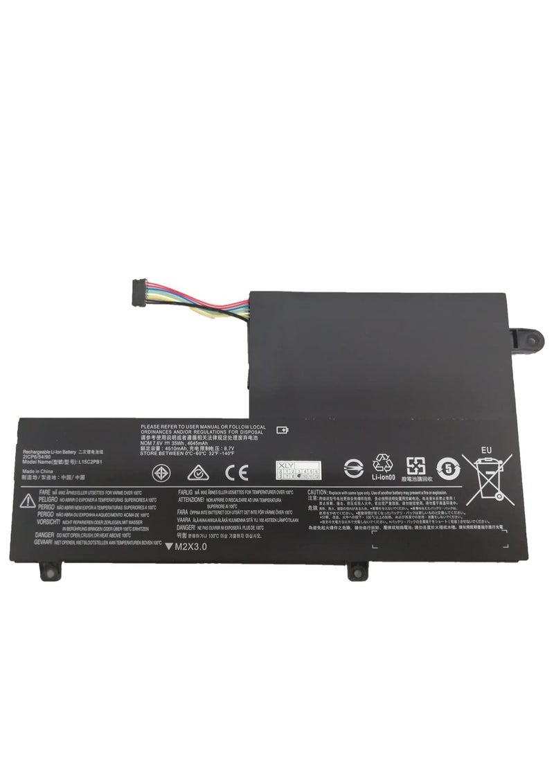 Generic Replacement Laptop Battery L15M2PB1 L15L2PB1 L15C2PB1 L15M3PB0 L15C3PB1 for Lenovo Flex 4 1435 1470 1580 IdeaPad Yoga 510-14AST 510-14IKB/14ISK 510-15 ISK/15IKB Series (7.5V 35WHr)  - Image 1